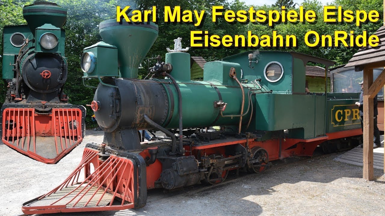 Old Green Steam Train In Germany / Karl May Festspiele Elspe 2019_Eisenbahn OnRide #SteamTrain