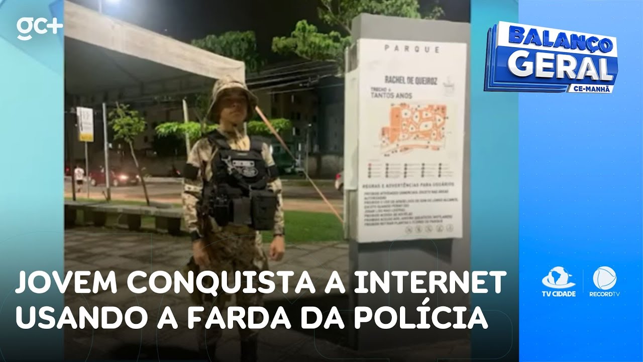 Adolescente conquista a internet usando a farda da Polícia Militar do Ceará | Balanço Geral CE Manhã