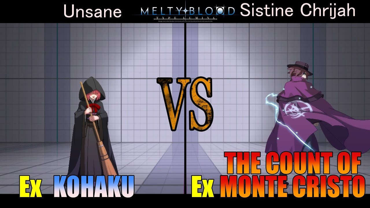 【メルブラ】Ex 琥珀│KOHAKU vs Ex 巌窟王│THE COUNT OF MONTE CRISTO【MELTY BLOOD TYPE LUMINA】