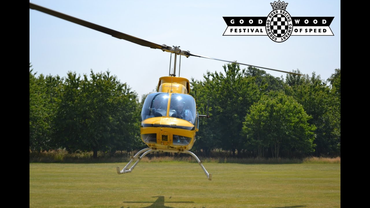Helicopter tour of Goodwood festival of speed