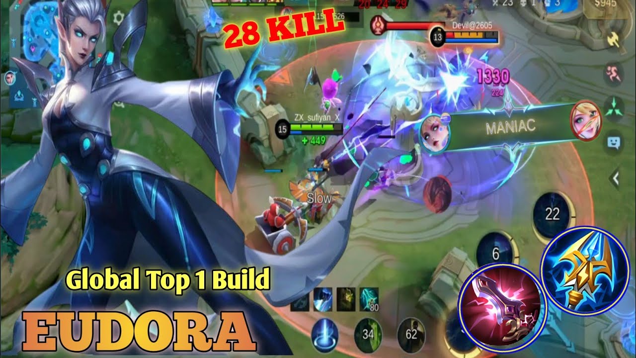 Eudora New Meta Build 2026 🔥 28 Kill Maniac Gameplay | MLBB