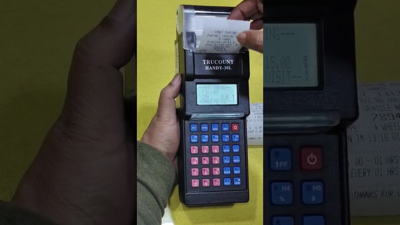 Handy Parking Billing Machine with single entry & exit gate.