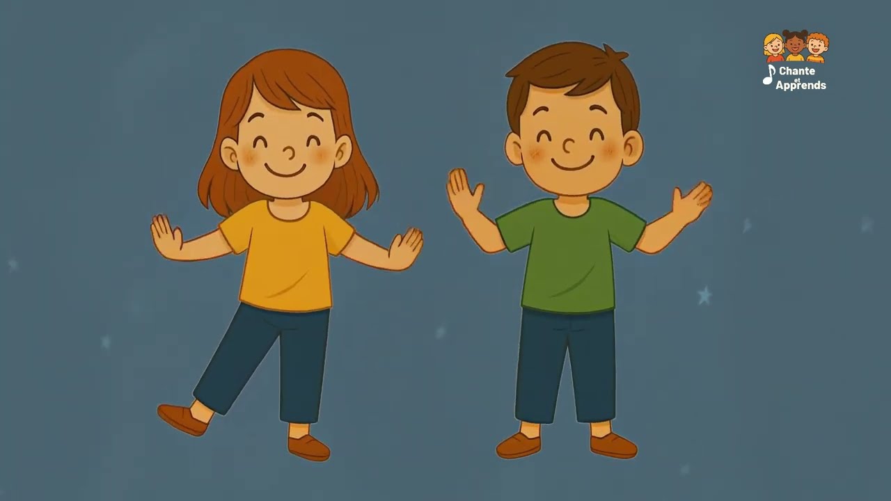 En haut, en bas, à gauche, à droite | Comptine de mouvement pour enfants