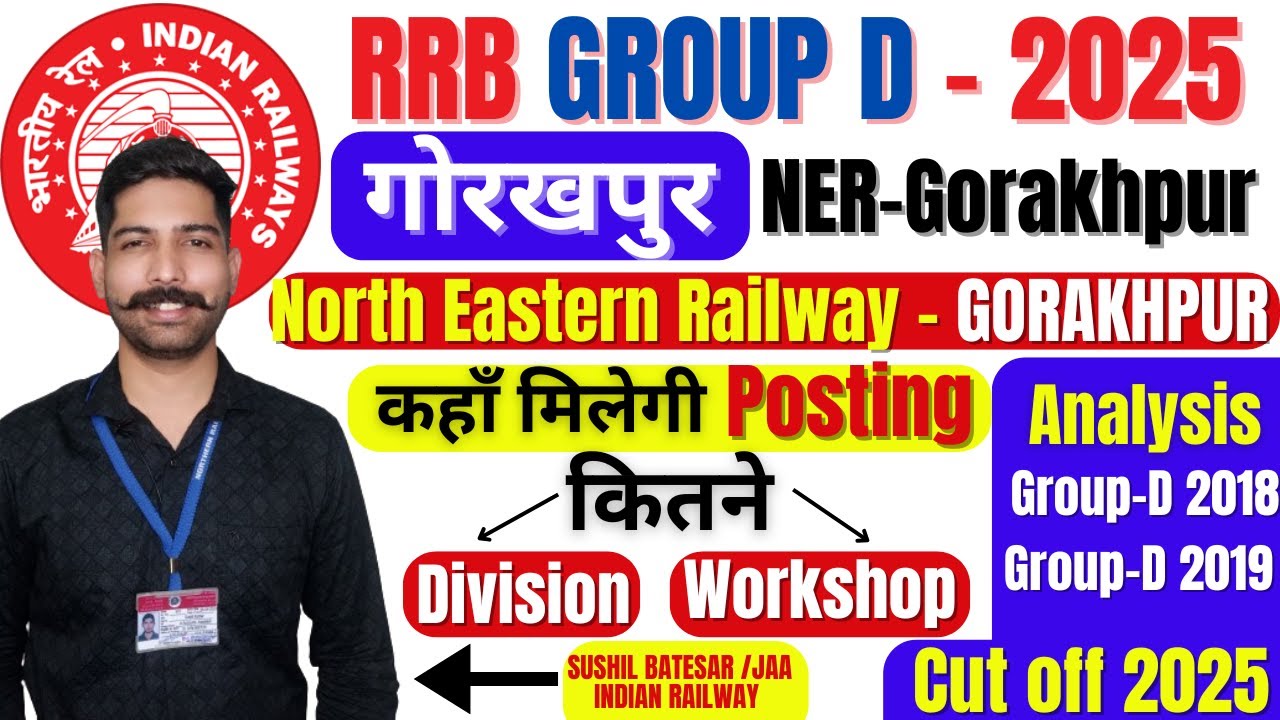 Место размещения группы D железной дороги RRB Gorakhpur Railway NER | Подразделение | Мастерская ...