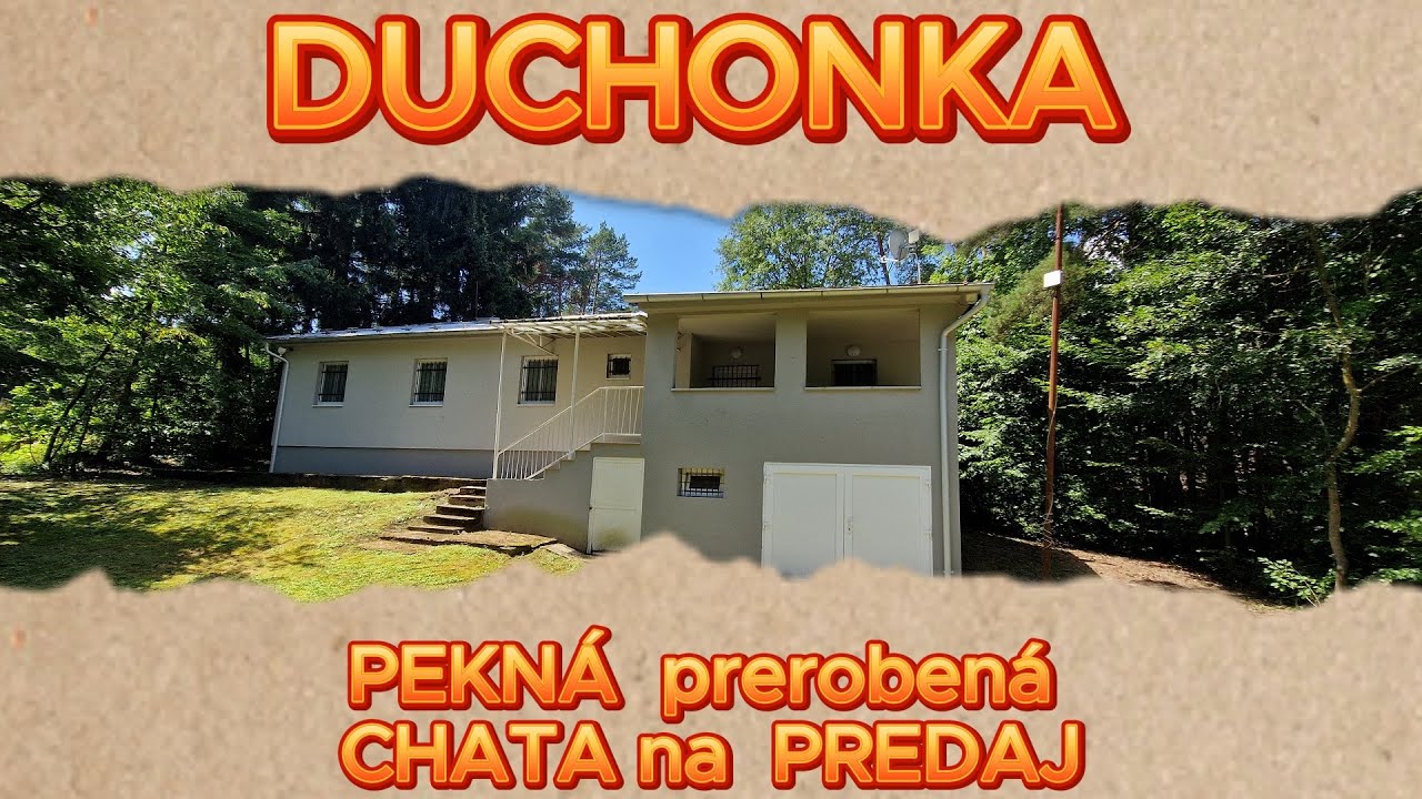 DUCHONKA – PEKNÁ veľká CHATA – TERASA / garáž / pre 20 ľudí / video je BEZ otravných REKLÁM