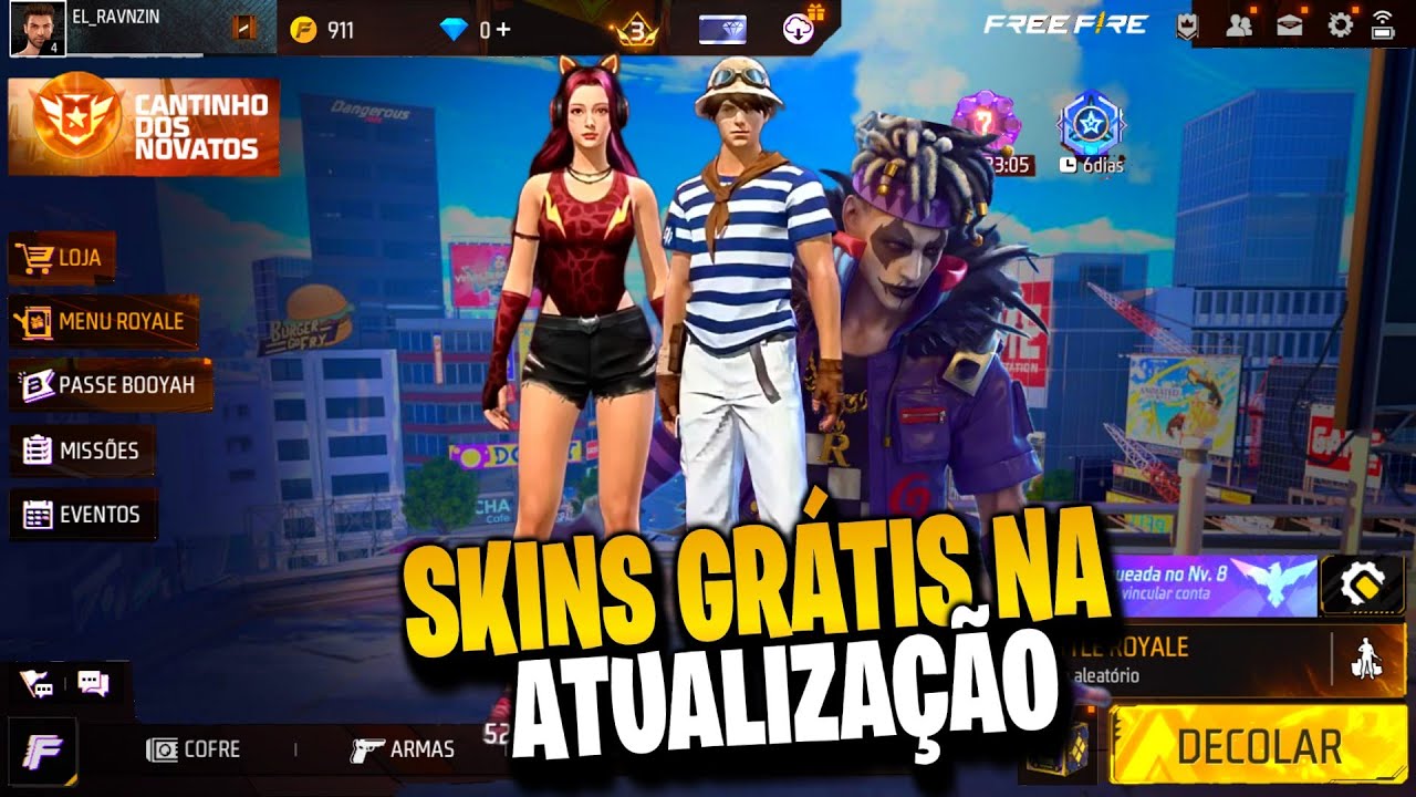 Thanks Garena! Free skins from the new update, Gold Royale, Jujutsu Kaisen, and Weekly Calendar.