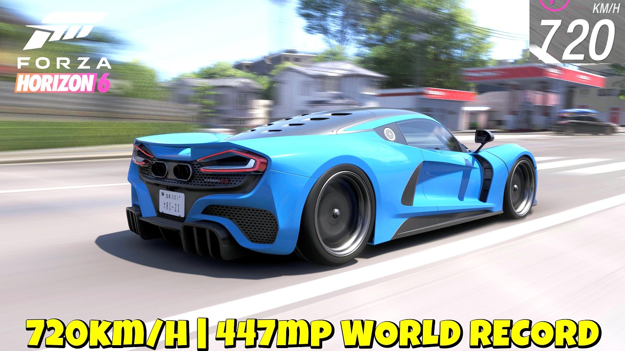 FORZA HORIZON 6 | NEW WORLD RECORD  720KM/H  | 447MPH TOP SPEED RECORD