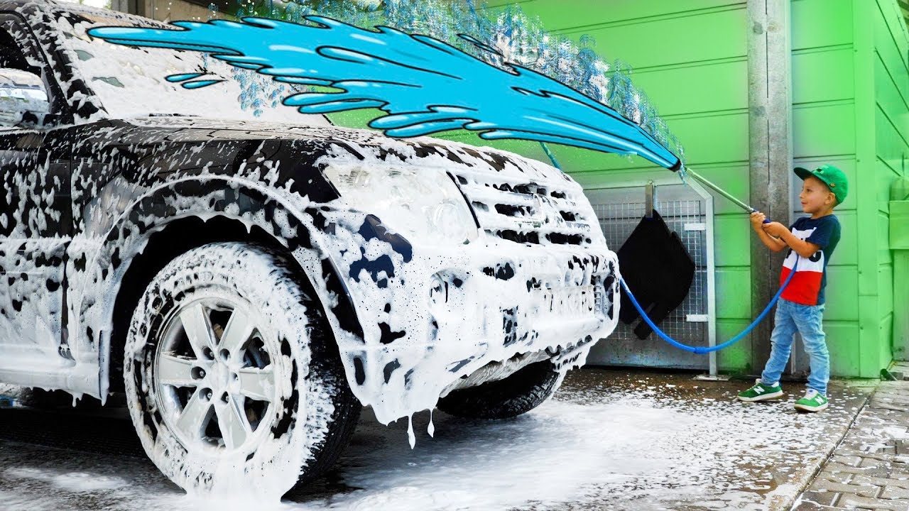 Little BOY and BIG CAR  on  CAR WASH