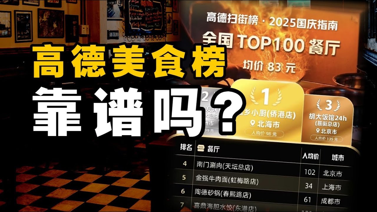 10亿人用脚投票的高德美食榜，靠谱吗 - IC实验室出品