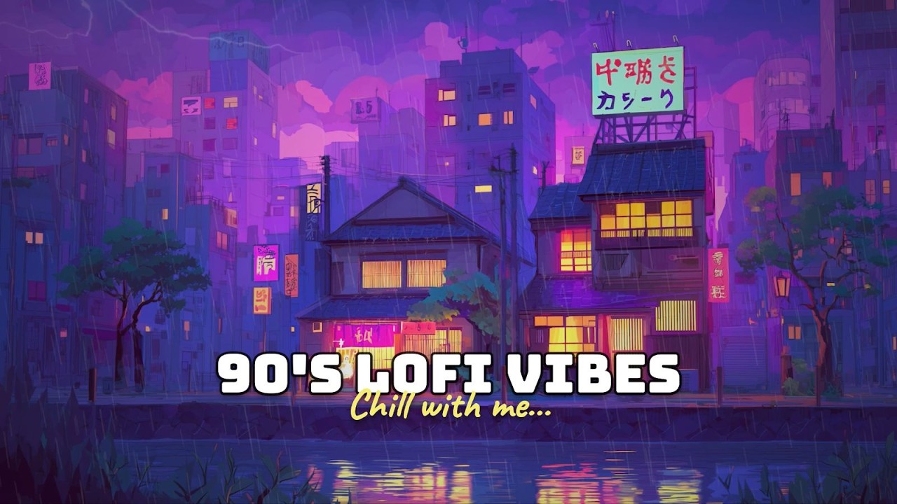90s Vintage Tokyo After Dark 🌧️ Calm Lofi Hip Hop Instrumentals | 80s Late-Night Relaxation