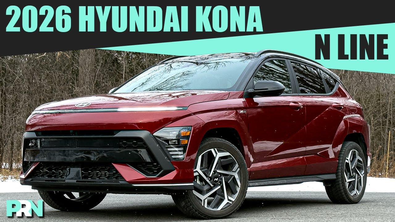Обзор Hyundai Kona N Line AWD 2026 года зимой.