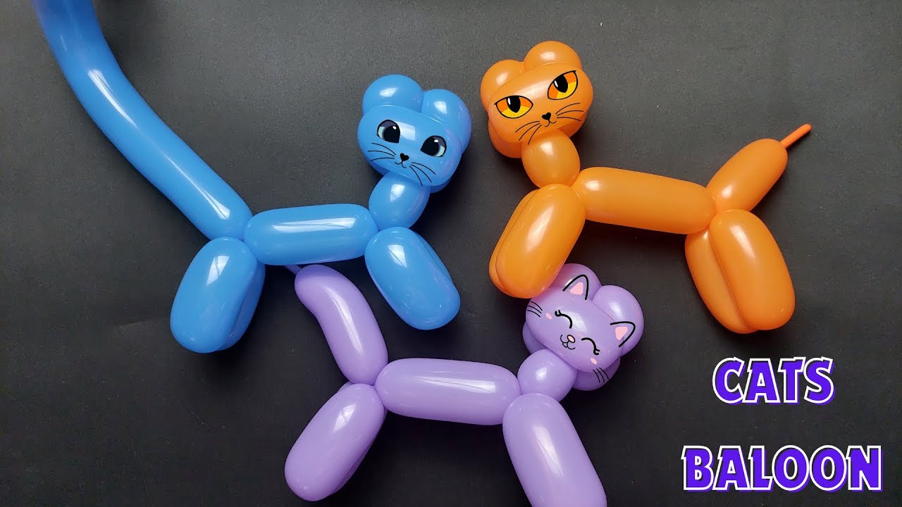 How to make CAT balloon. very easy balloon animals for beginners. how to make balloon animals