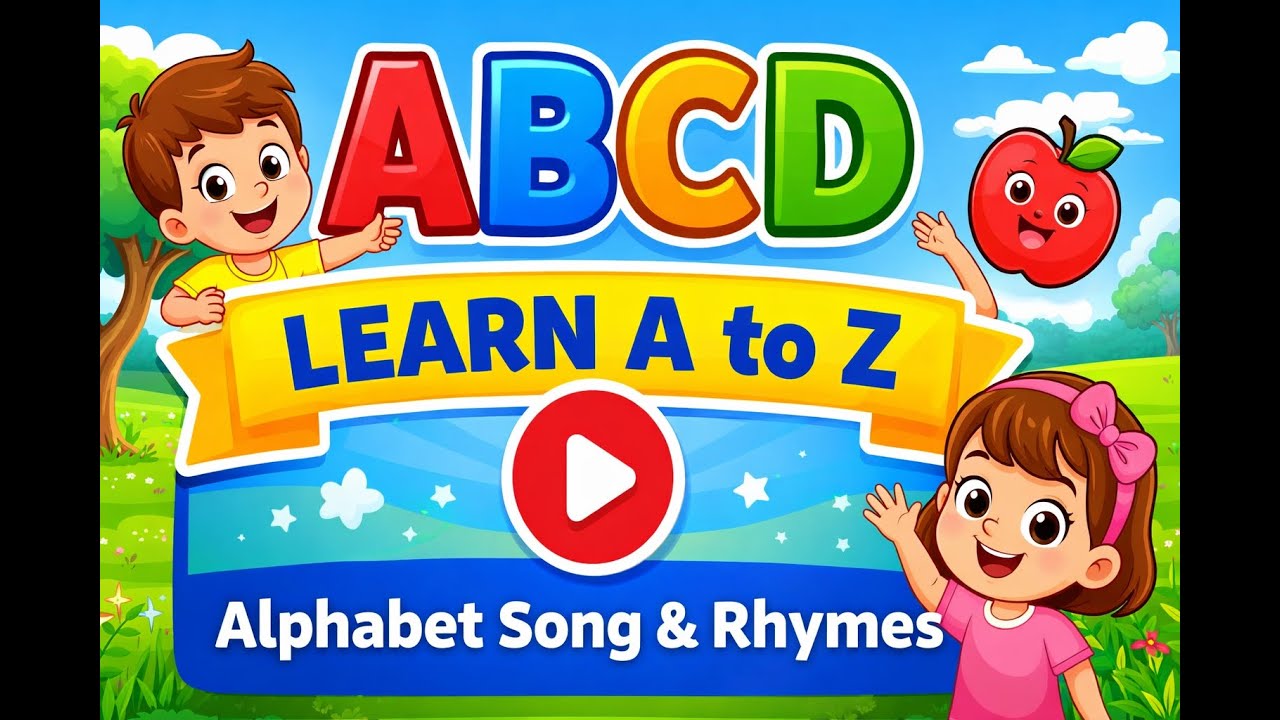 ABCD Alphabet Song for Kids | Learn A to Z ABCD | ABC Rhymes & Cartoon Video