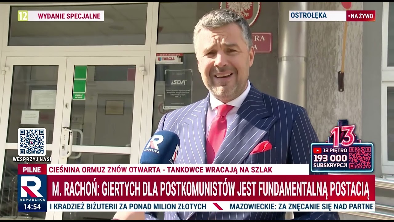 Rachoń prosto z prokuratury ,,GIERTYCH DLA POSTKOMUNIST&Oacute;W JEST FUNDAMENTALNĄ POSTACIĄ!