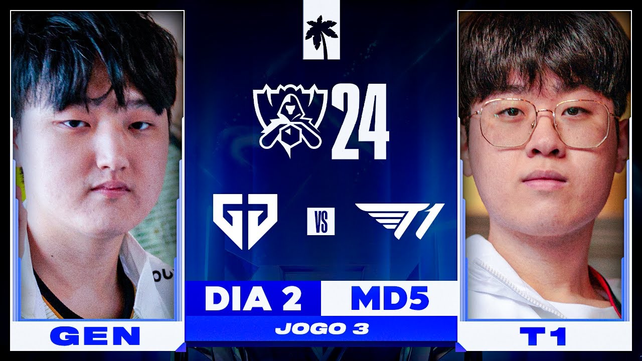 T1 x GENG | Jogo 3 - MD5 | Semifinal | Worlds 2024 | Ilha das Lendas
