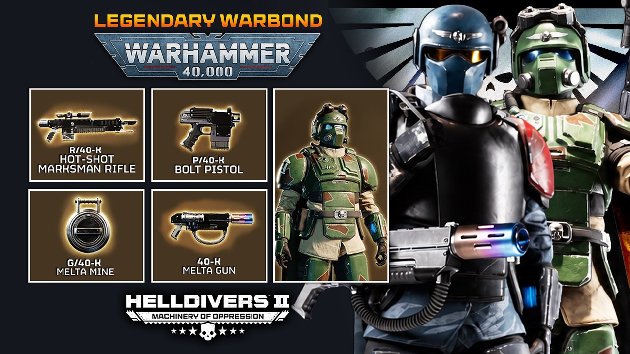 Helldivers 2 &mdash; Легендарный боевой пропуск в стиле Warhammer 40K...