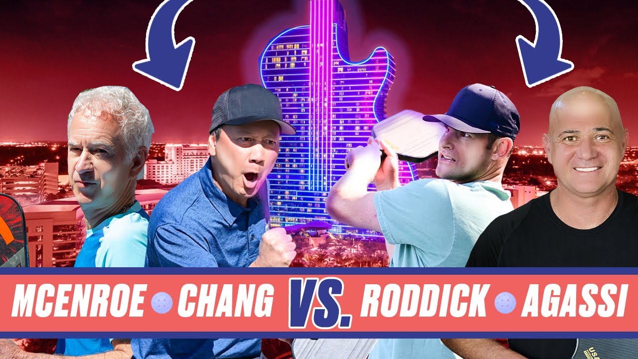 Эти четыре ЛЕГЕНДЫ ТЕННИСА встретились в легендарном матче по PICKLEBALL?!