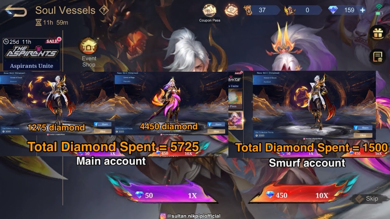 Aamon & Hanabi Soul Vessel Daily Draw | Nikpipi