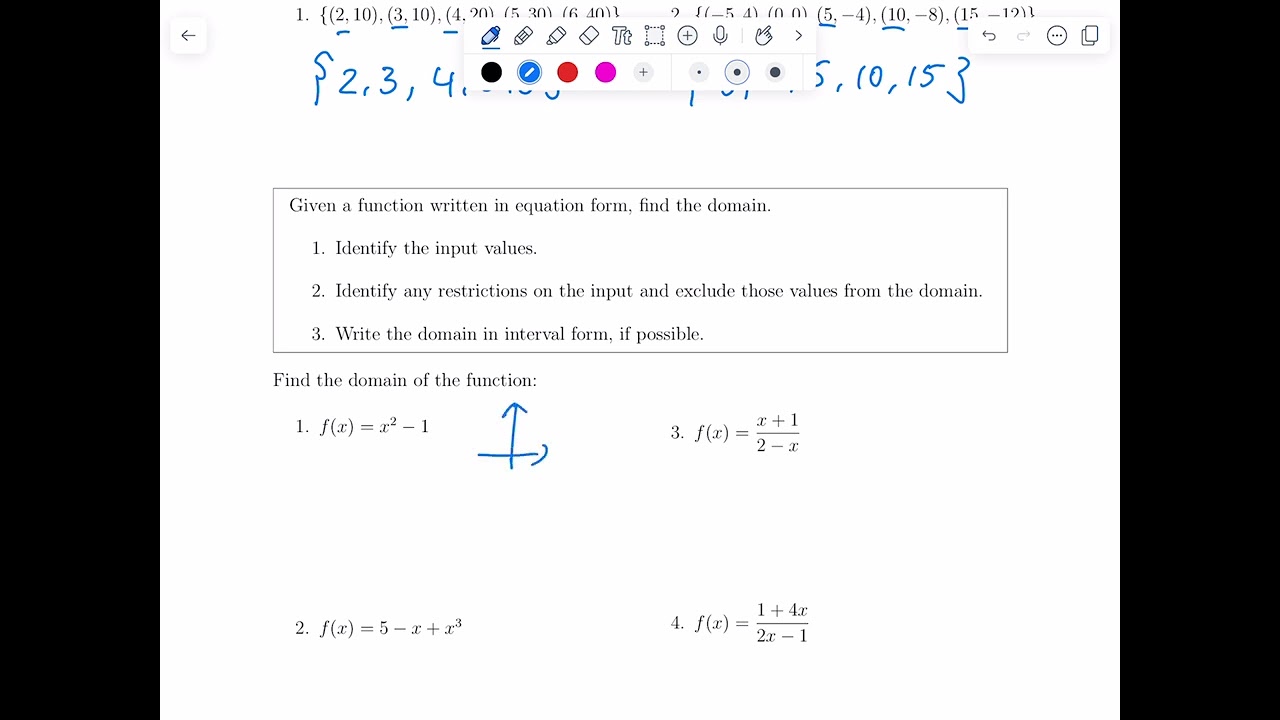 3.2 Domain and range Part1