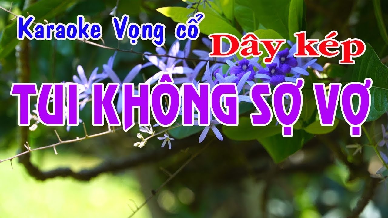 Karaoke vọng cổ hài TUI KHÔNG SỢ VỢ - DÂY KÉP [Tác giả Trần Phong Vũ]