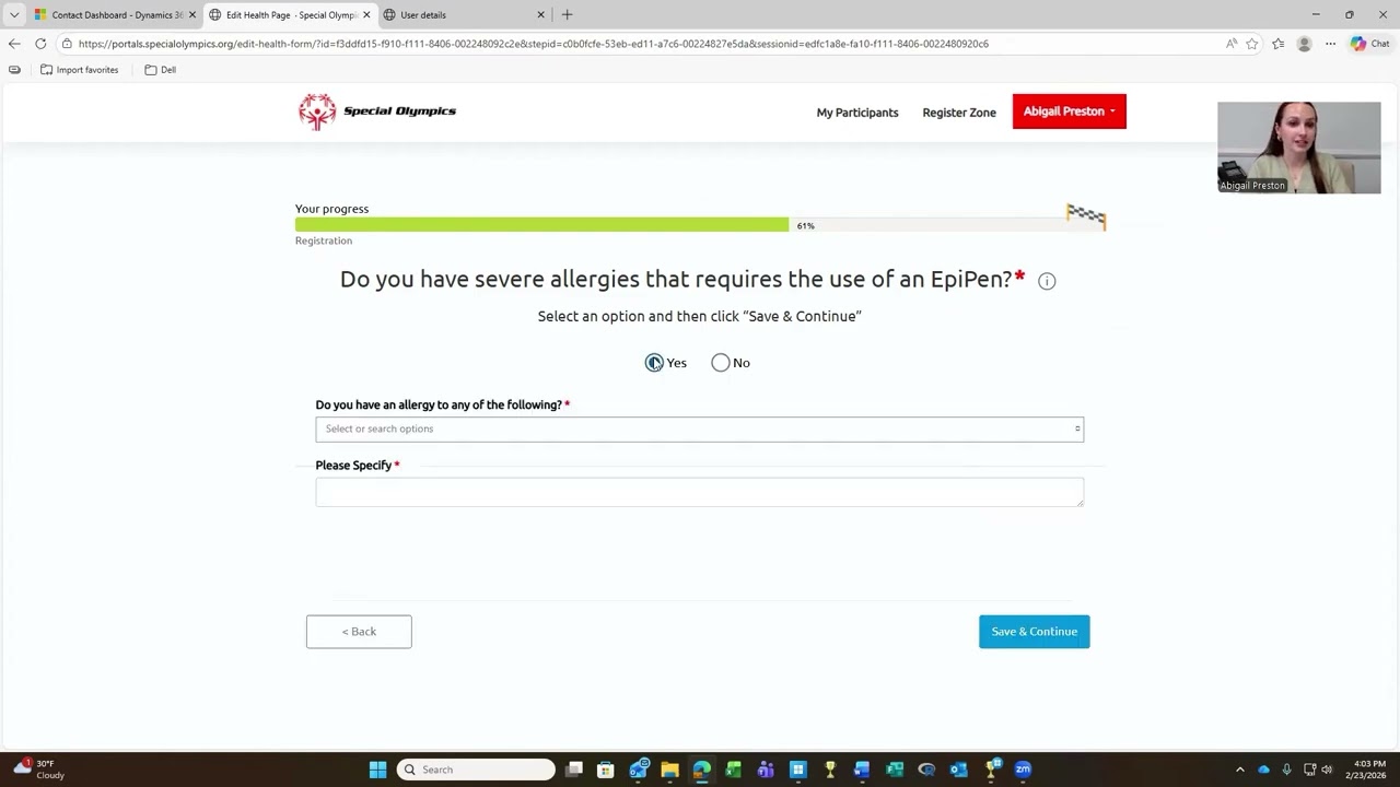 COE Walkthrough Part 2: Completing the Athlete Medical Form