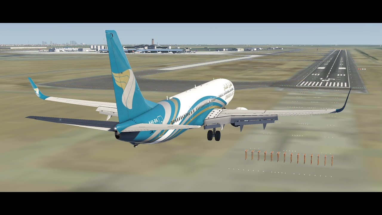 Boeing 737-900 Oman AIR Manually Smooth Landing Aerofly Fs Global Secramento international Airport