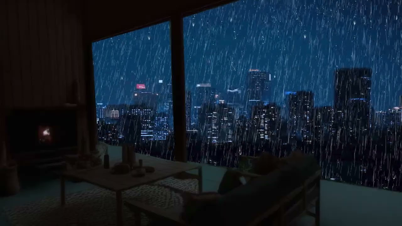 Rainy Night Music - Relaxing Music Sleep with Soft Rain Sounds, Study, ASMR Deep Sleep Music