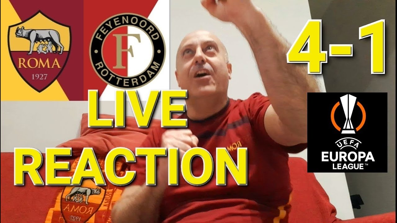 😇👍 LIVE REACTION 🥳 ROMA-FEYENOORD 4-1🔥 SONO AL SETTIMO CIELO‼️