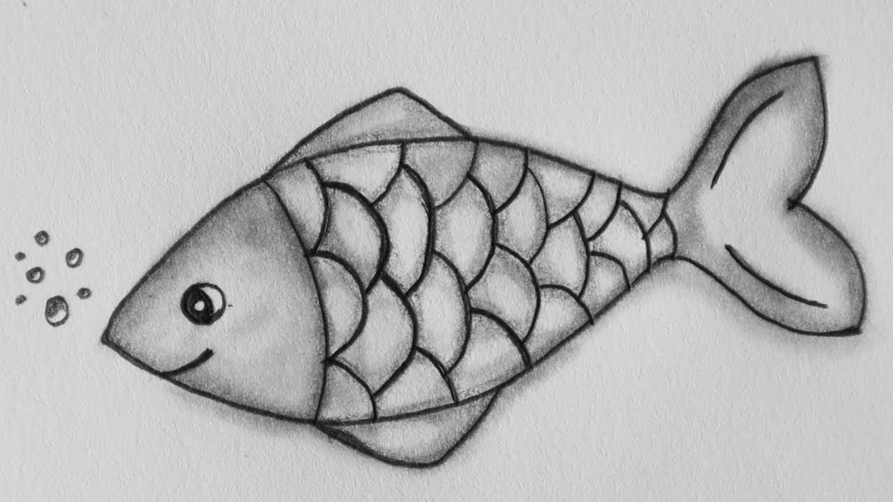 How to draw a easy fish drawing / Pencil Drawing / Easy Drawing ideas / for beginners / #18