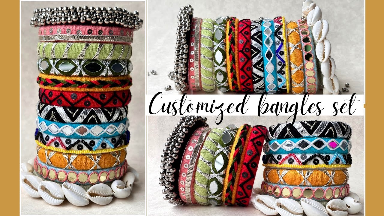 Navratri bangles making at home | thread bangles making #threadbangles #bangles #shorts #navratri