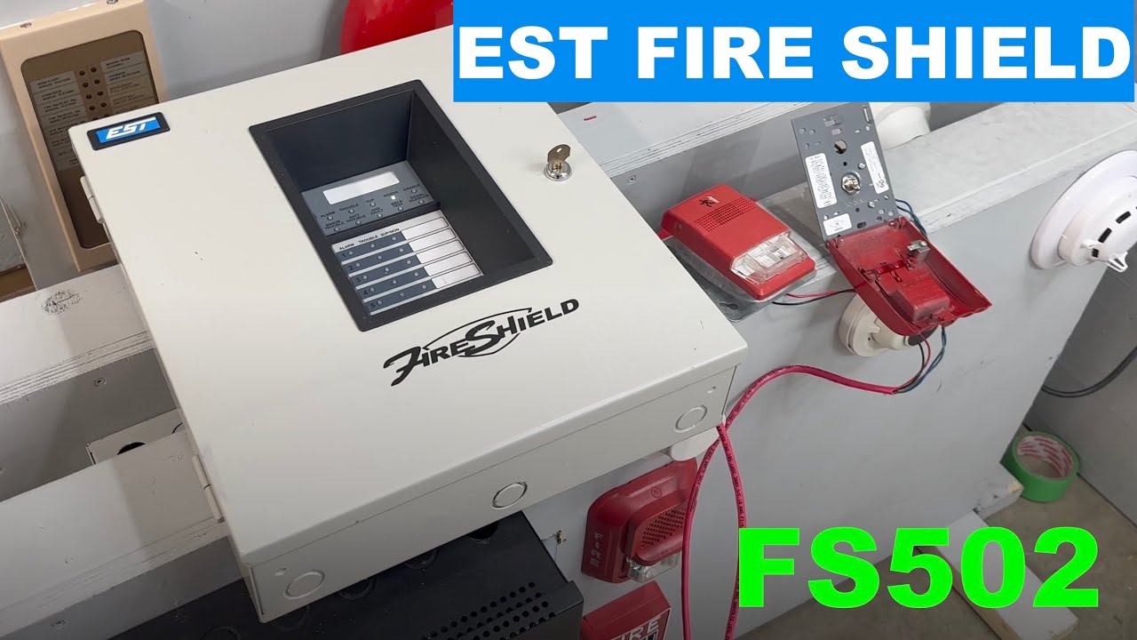 EST Fire Shield fire alarm panel clean up and testing