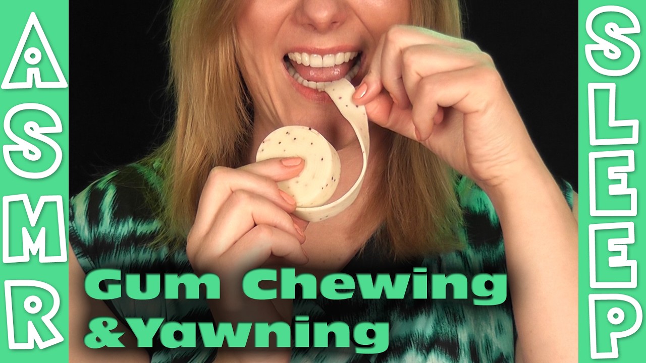 Wanna get sleepy? 👉🏼 Gum Chewing & Yawning 🥱 | ASMR