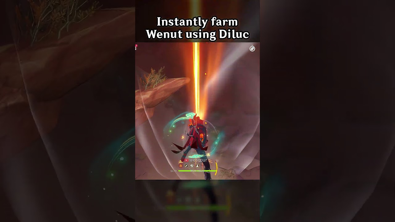 Instantly Farm Wenut Using Diluc
