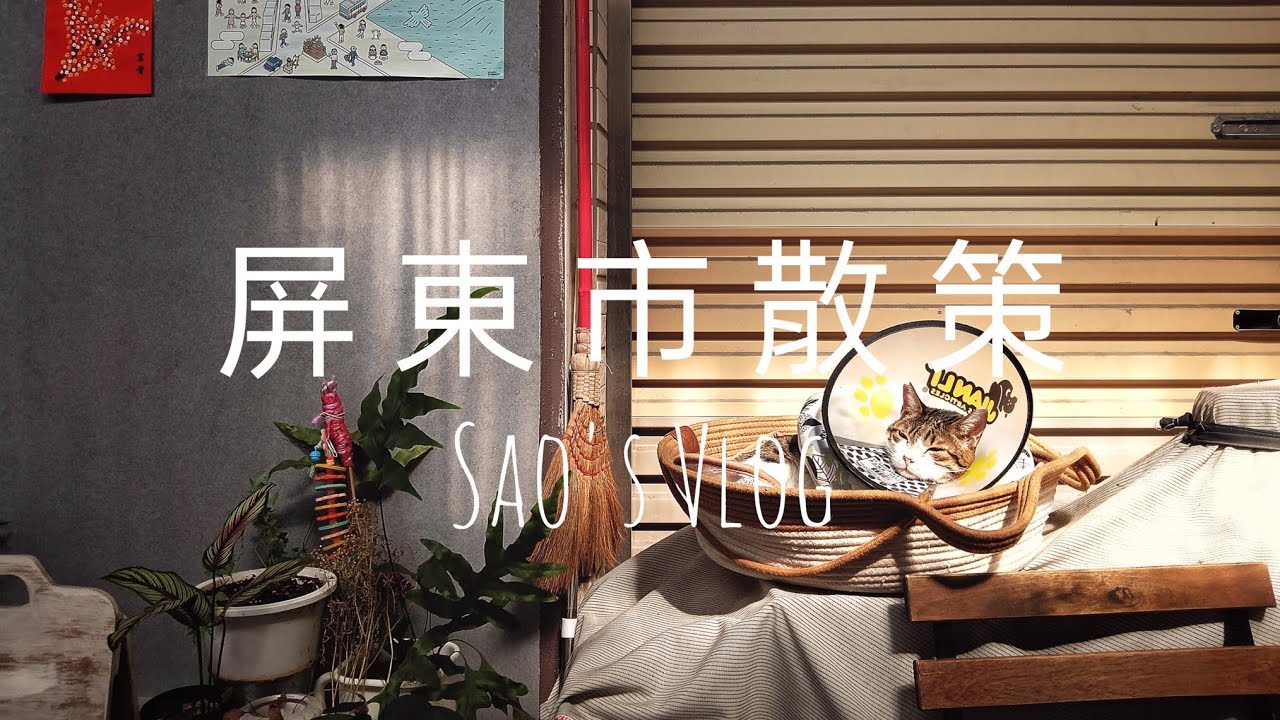 Sao's Vlog（屏東市散策），民生路宇田製麵&女婿泰奶、林森路珍好味外帶鍋物、公義街想見你早午餐、民族路屏東夜市、建南路半月咖啡。#屏東市 