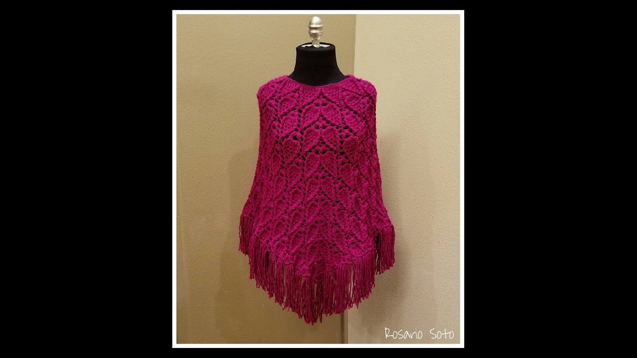 PASO A PASO DEL PONCHO A CROCHET ROSARIO SOTO