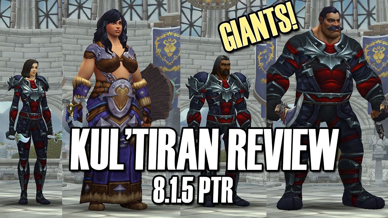 👙8.1.5 Kul'tiran Review- Racials/Totems/Model - Elemental Shaman Male [BFA PTR]