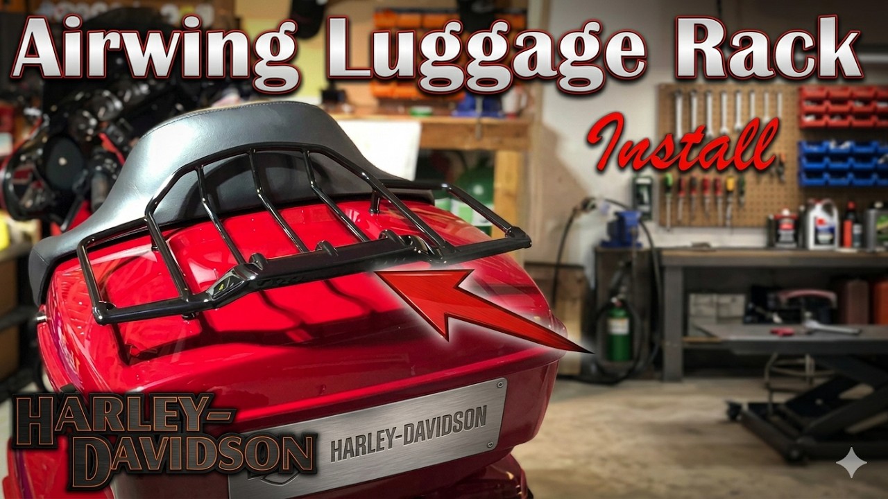 Installing Harley Davidson Airwing Luggage Rack on King Tour Pack