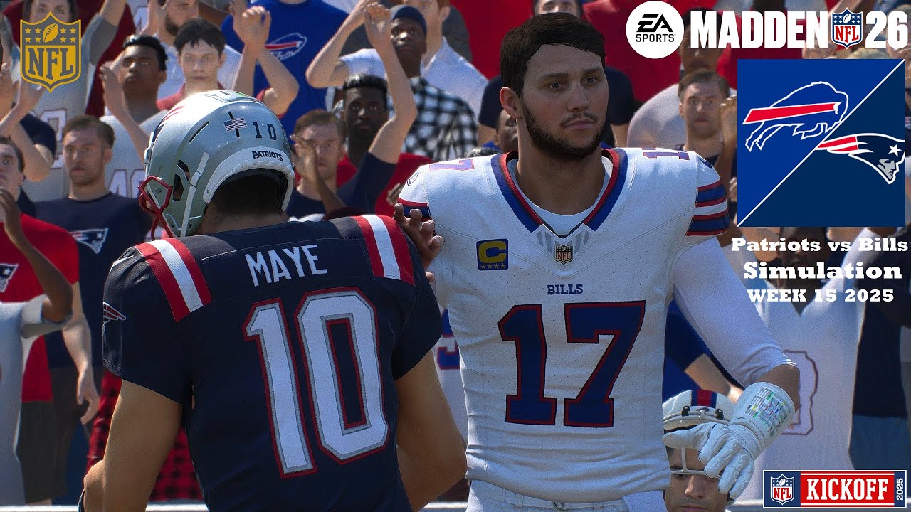 Madden 26 New England Patriots vs Buffalo Bills WEEK 15 Simulation 2025 PS5 Game Play