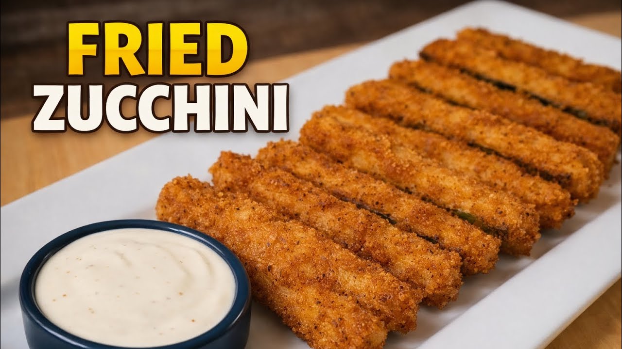 Хрустящие жареные палочки из цуккини | Простая и вкусная закуска