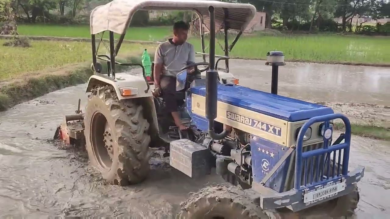 नाले में हाला दिया आज तो | Swaraj 744 XT ⭐⭐⭐⭐ 52 HP