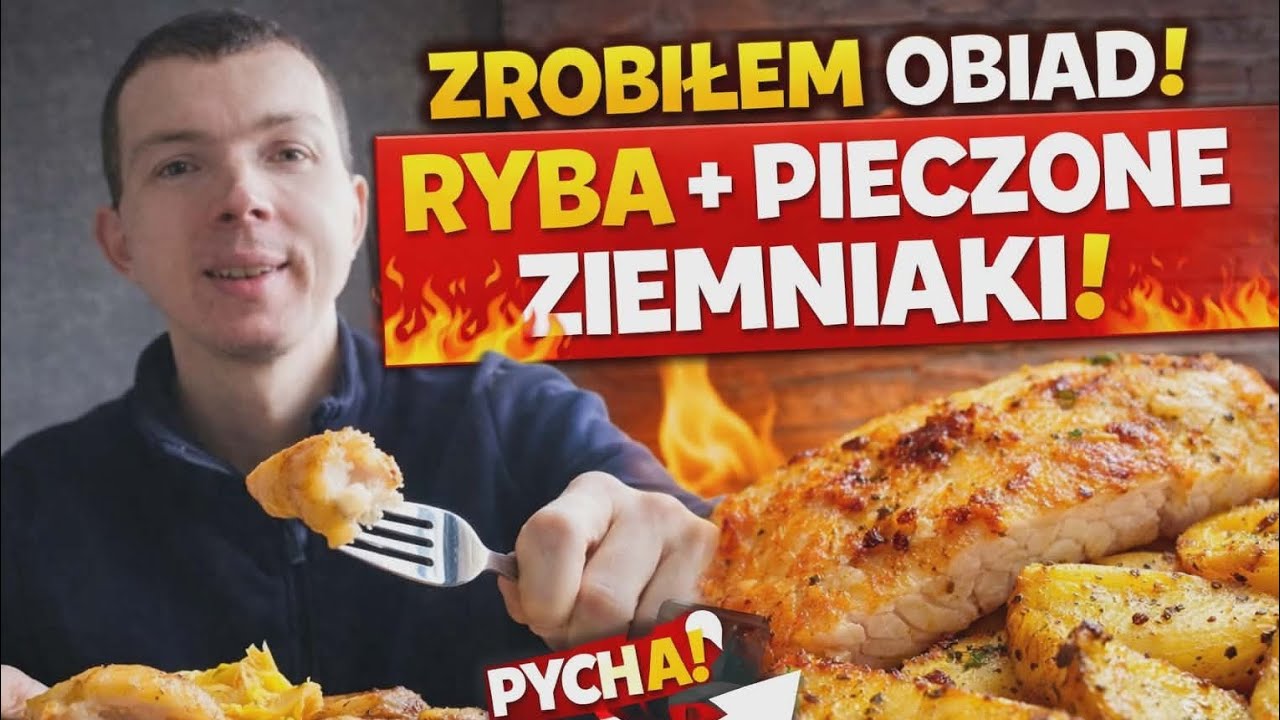 Dziś sobie fajne zajadam obiad smaczny rybka 