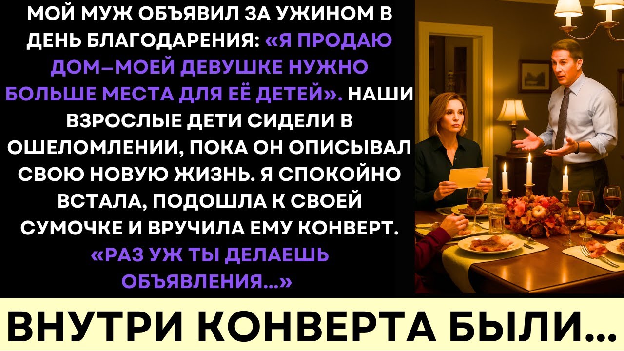 Муж Заявил, Что Продаёт Наш Дом Ради Своей Любовницы — Он Не Ожидал Того, Что Я Ему Вручила