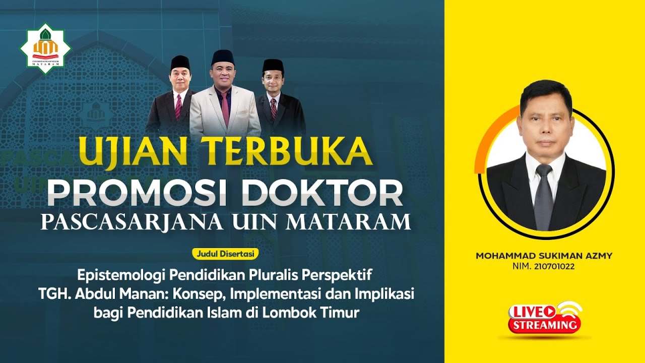 UJIAN TERBUKA PASCASARJANA UIN MATARAM