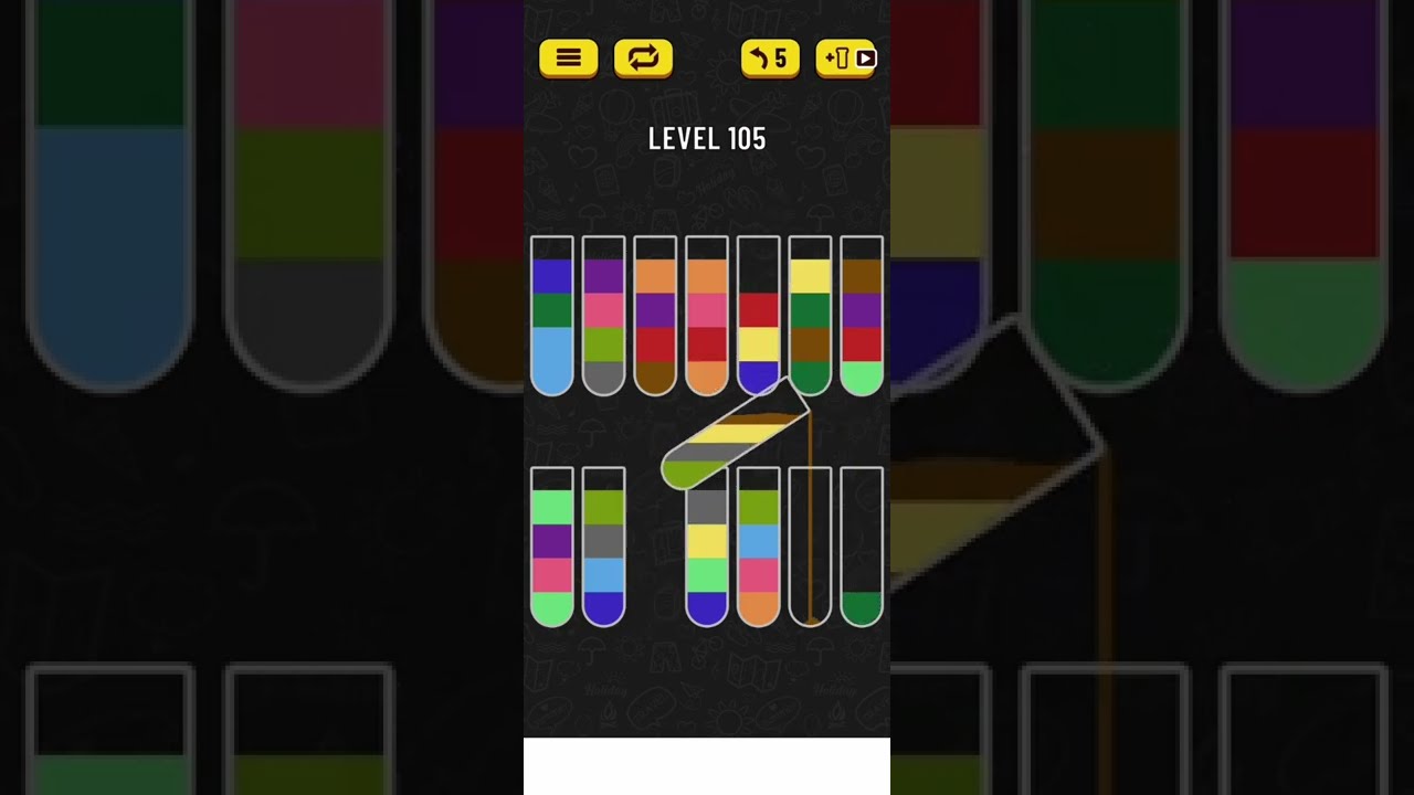 2022! Water Sort Level 105 Walkthrough Solution Android/iOS