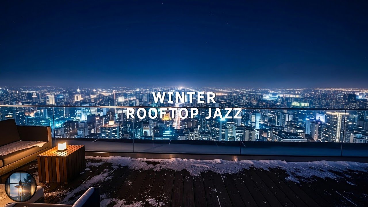 Midnight Rooftop Jazz R&B 🌃 Smooth City Lights & Night Ambience