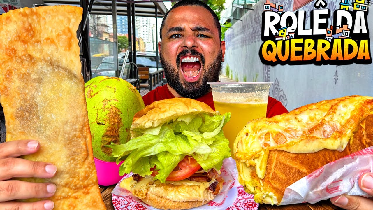 COMI OS LANCHES MAIS PESADOS DA QUEBRADA! (Pastel, Dog&atilde;o e X-Tudo)