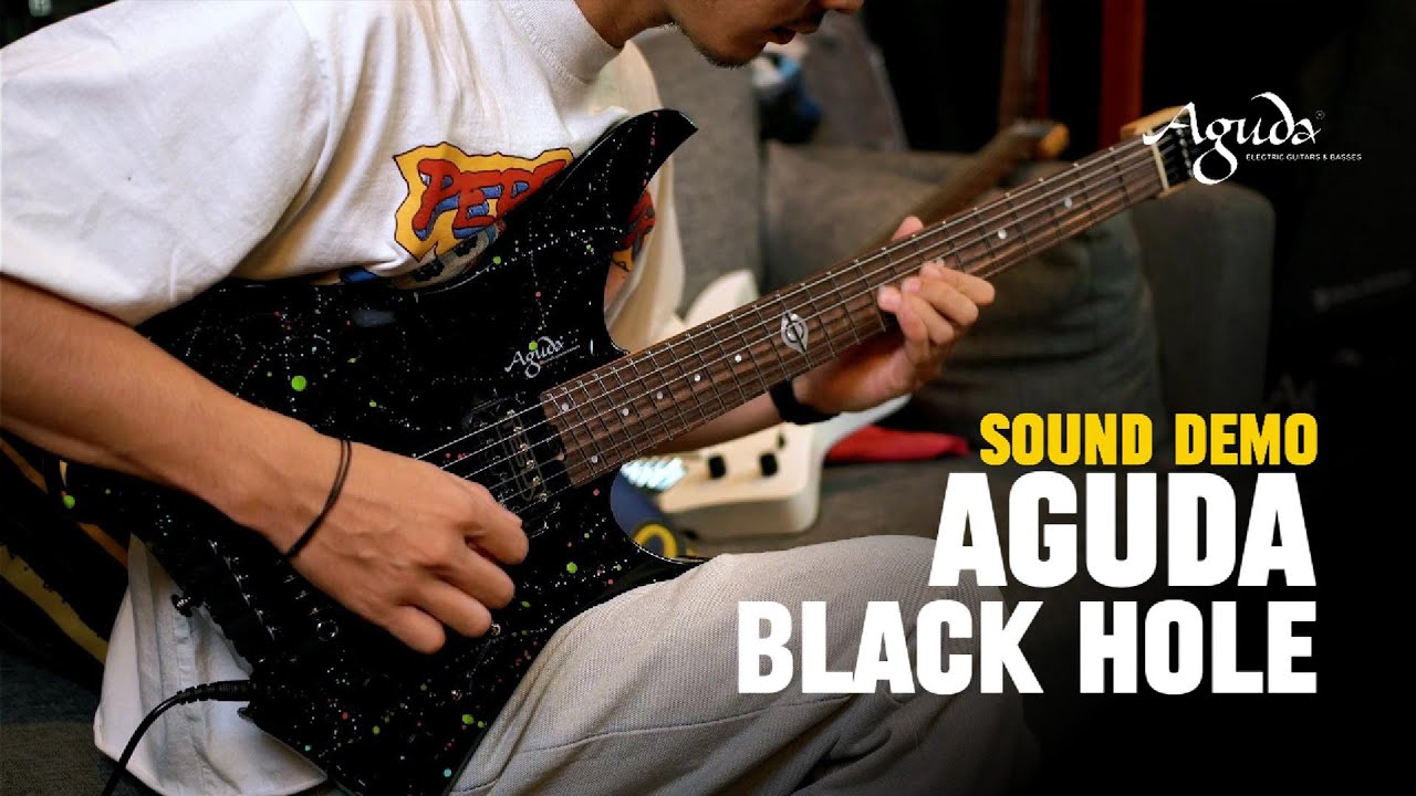 Aguda Black Hole in Black Splatter with Flame Maple Neck Nafiri Special Run
