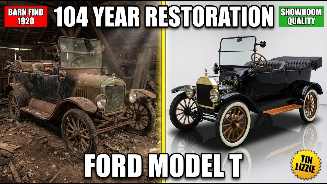 Abandoned 104 Years: 1920 Ford Model T Barn Find - Complete Restoration to Showroom Condition