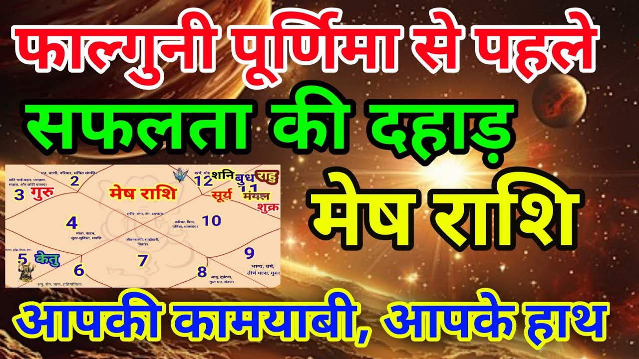 मेष राशि वालों फाल्गुनी पूर्णिमा से पहले सफलता की दहाड़ कामयाबी आपके हाथ.Meshrashi