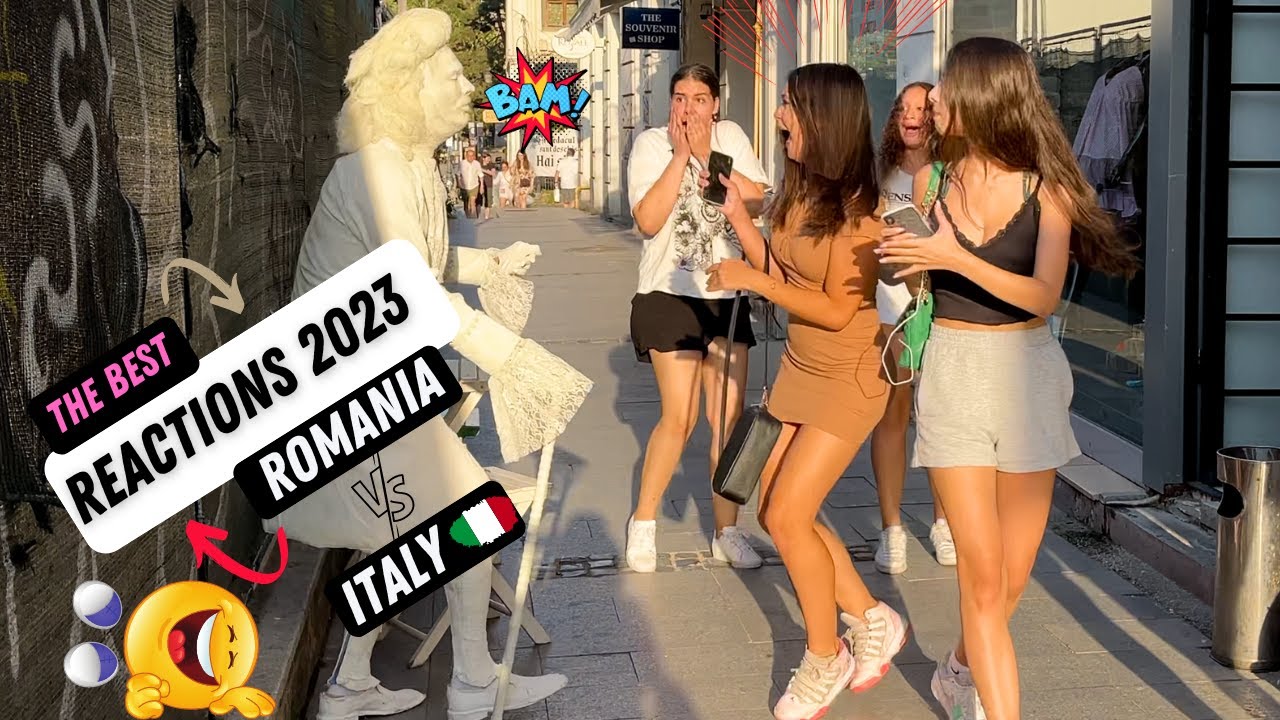 Best Reactions by Human Statue Prank Part 1 😁 from Spring, Italy/Romania 2023